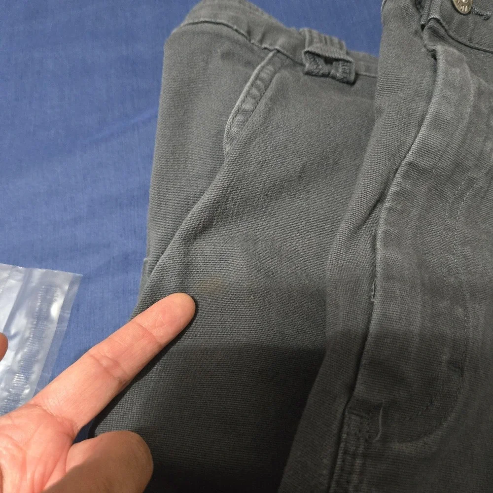 Duluth Trading Co. Shorts Mens 46 Gray Flex Fire Hose Cargo Canvas Workwear